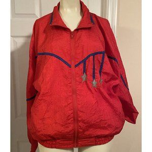 Vintage  Active Exposure Red Nylon Windbreaker SZ Small USA